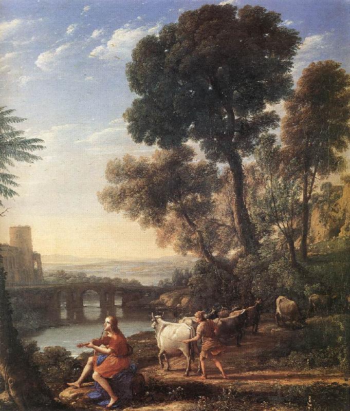 Claude Lorrain Landscape with Apollo Guarding the Herds of Admetus dsf France oil painting art